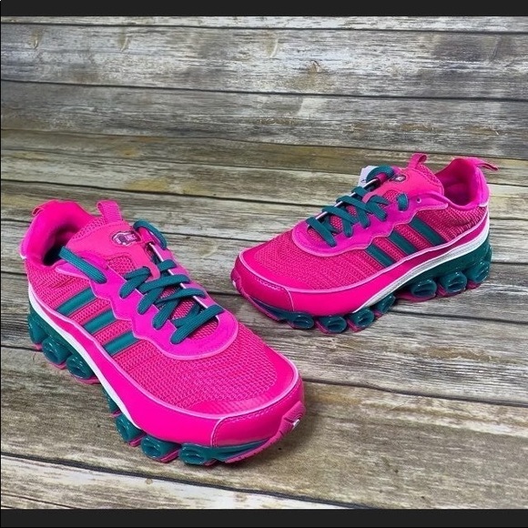 Adidas Originals Microbounce T1 Boost Shock Pink/Green - Picture 6 of 9